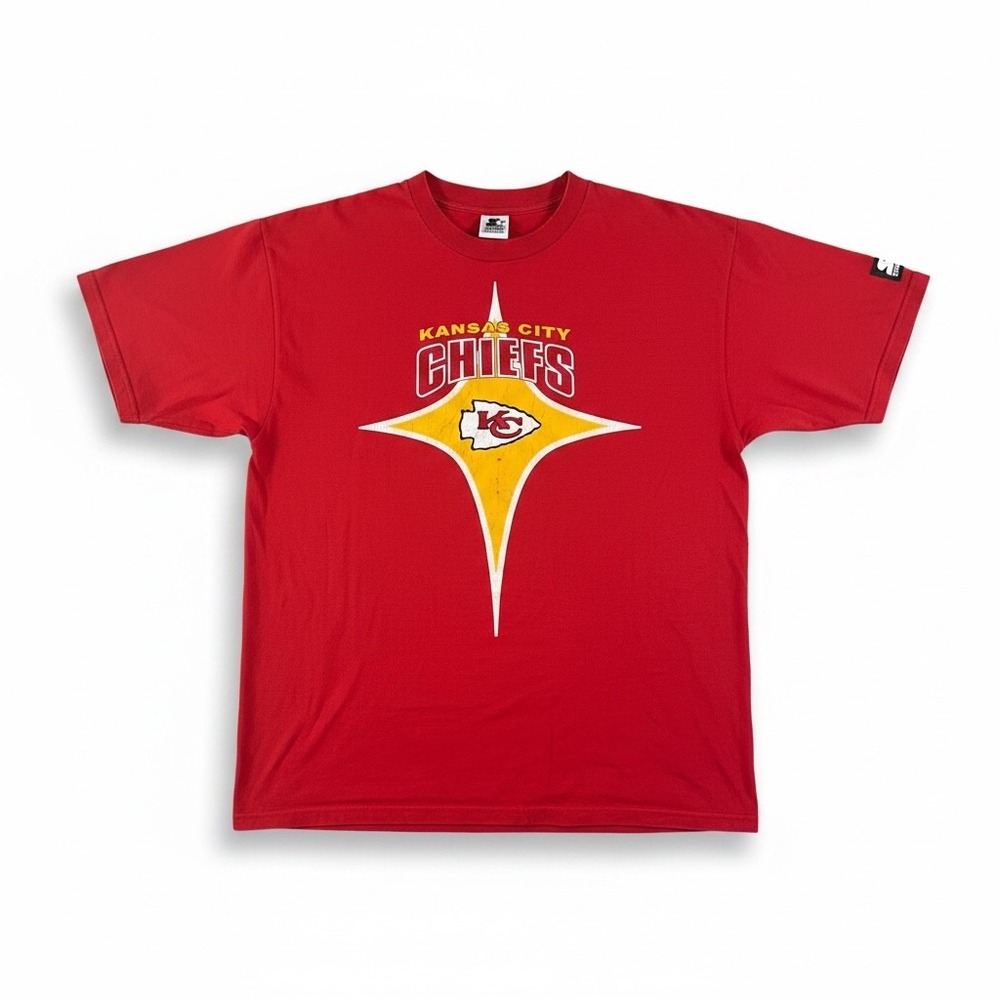 Vintage Starter Kansas City Chiefs NFL T-Shirt Red Made in USA Large 90s Graphic